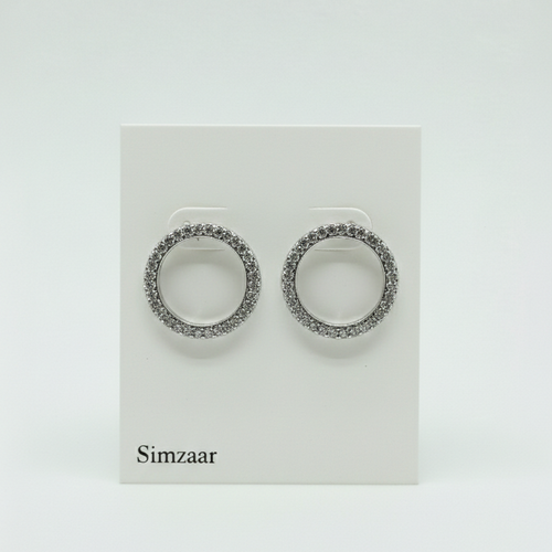 Rhinestones Rounded Hoops