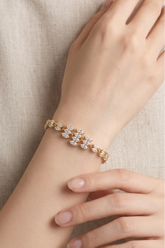 Marquise Crystal Cascade Bracelet