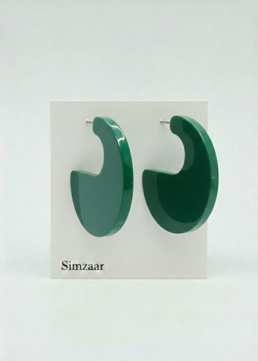 Ettika Green Daydreamin Resin Hoops