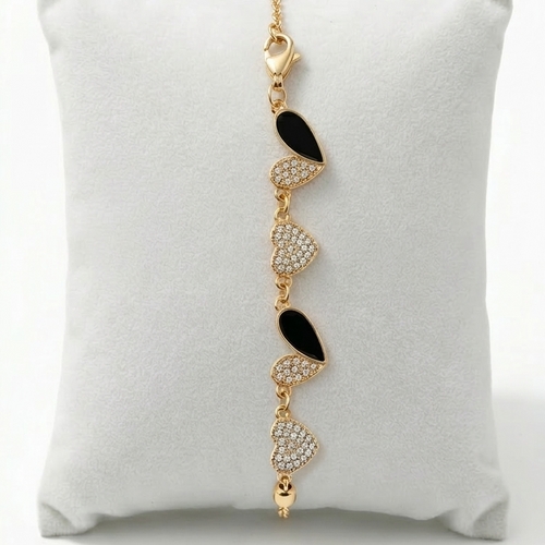 Heart Shaped Gold Toned Bracelet