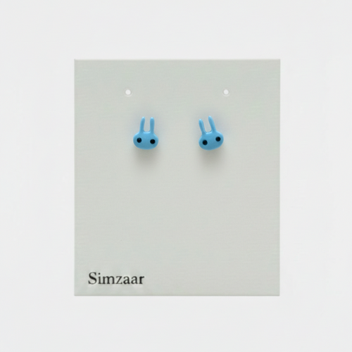 Blue Bunny Shaped Studss