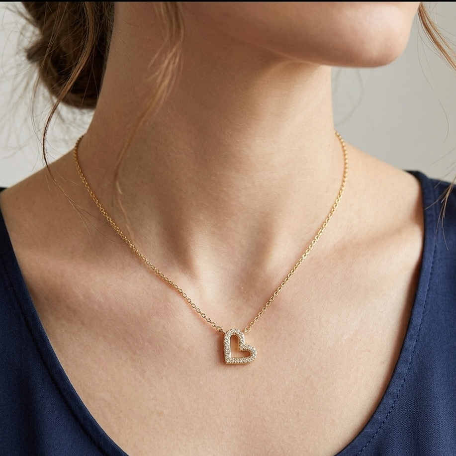 Radiant Open-Heart Pendant.