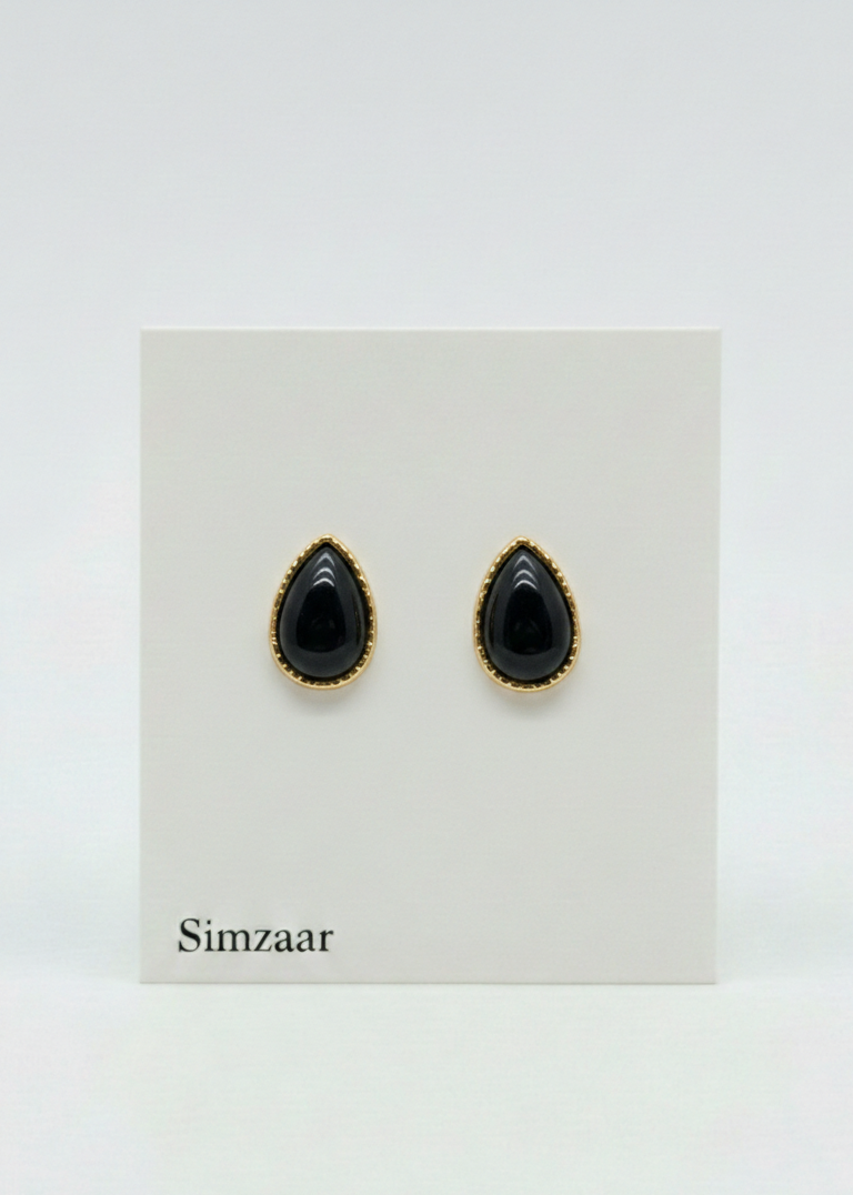 Black Shell Sterling Studs