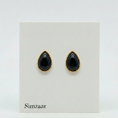 Black Shell Sterling Studs
