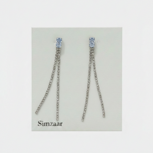 Silver Plated Long Tassel Dangle Earing