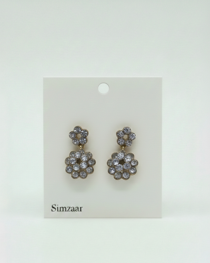 Rhinestons Flower Earing