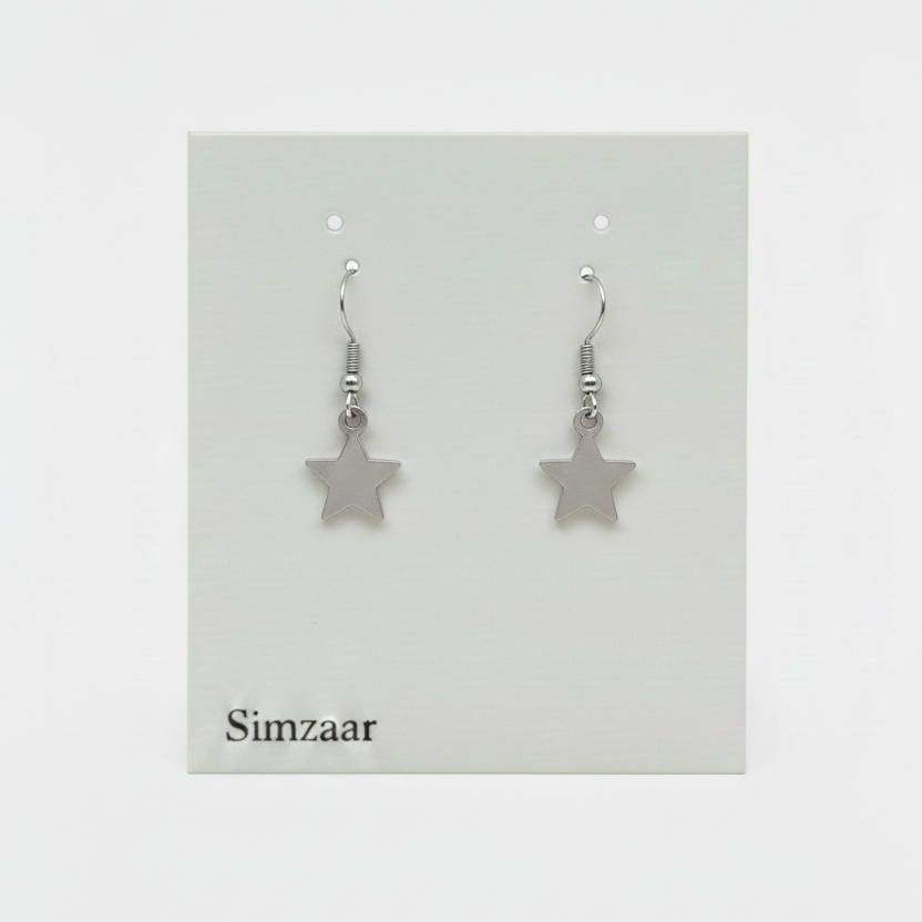 Silver Sparkling Star Studss