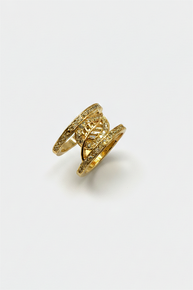 Golden Leaf Diamond Ring