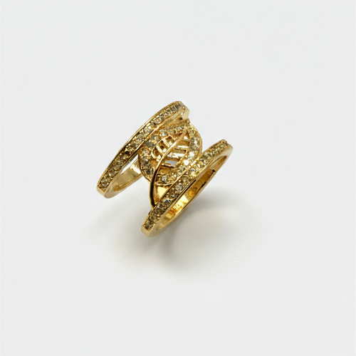 Golden Leaf Diamond Ring