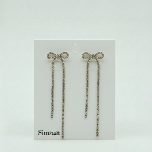 Zirconia Cubin Bow Model Earing