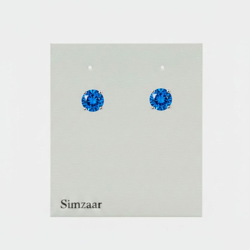 Blue Sparkling Crystal Studss