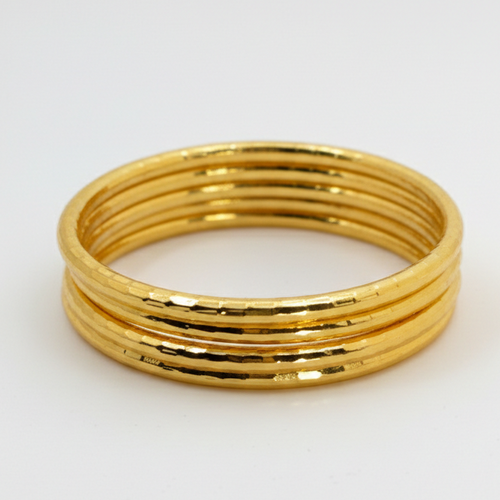 Rounded Golden Bangles