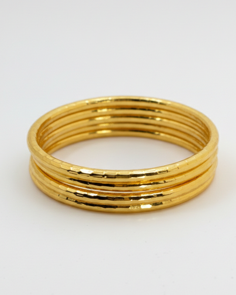 Rounded Golden Bangles