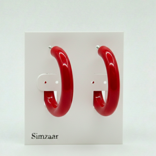 Red Resin Acetate Hoops