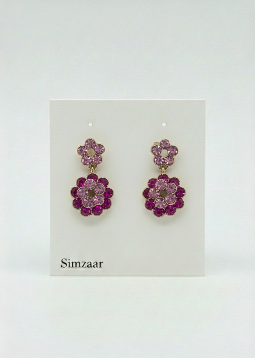 Rhinestons Flower Earing