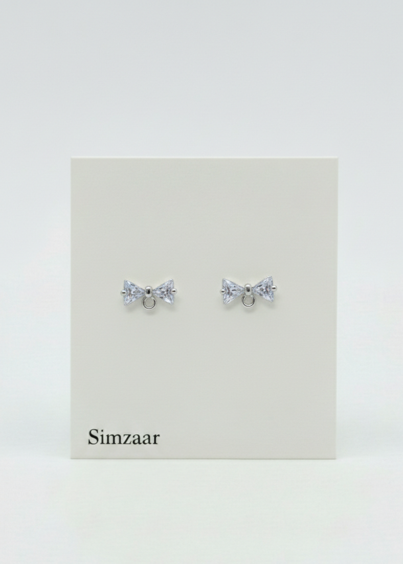 Flower & Faux Pearl Chain Earing