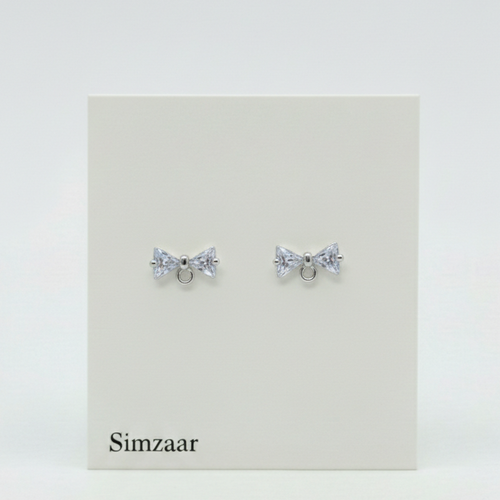 Flower & Faux Pearl Chain Earing