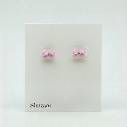 Selove Pink Bow Studs