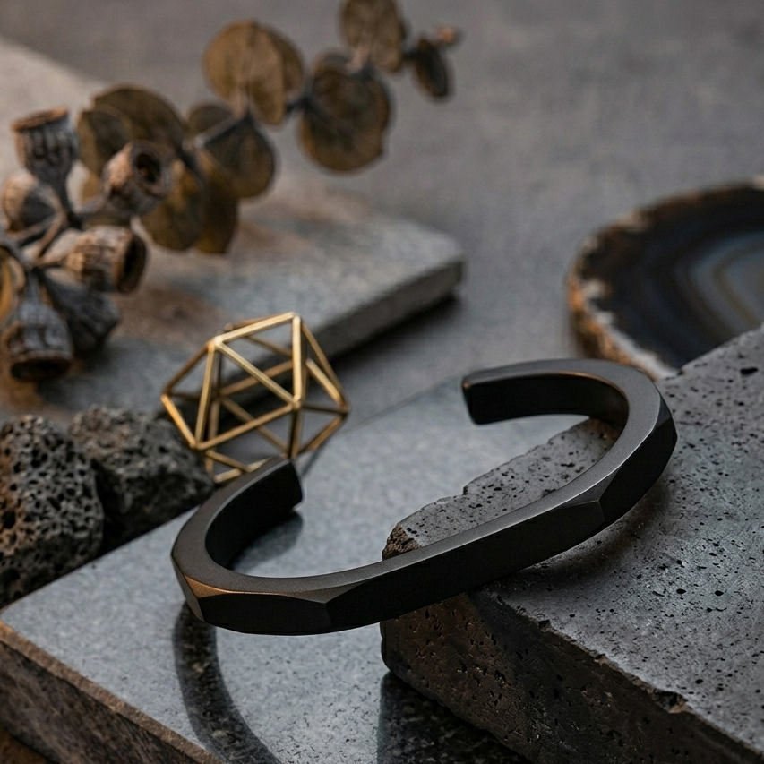 Onyx Minimalist Bangle