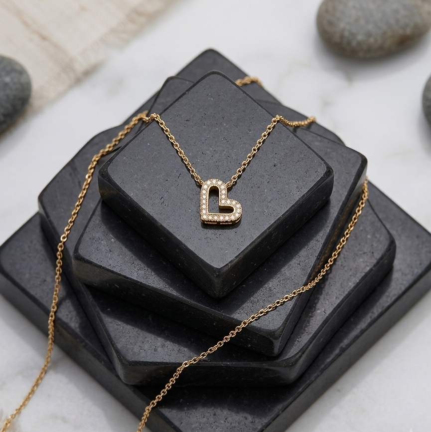 Radiant Open-Heart Pendant.