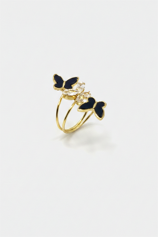 Golden Plated Butterfly Ring