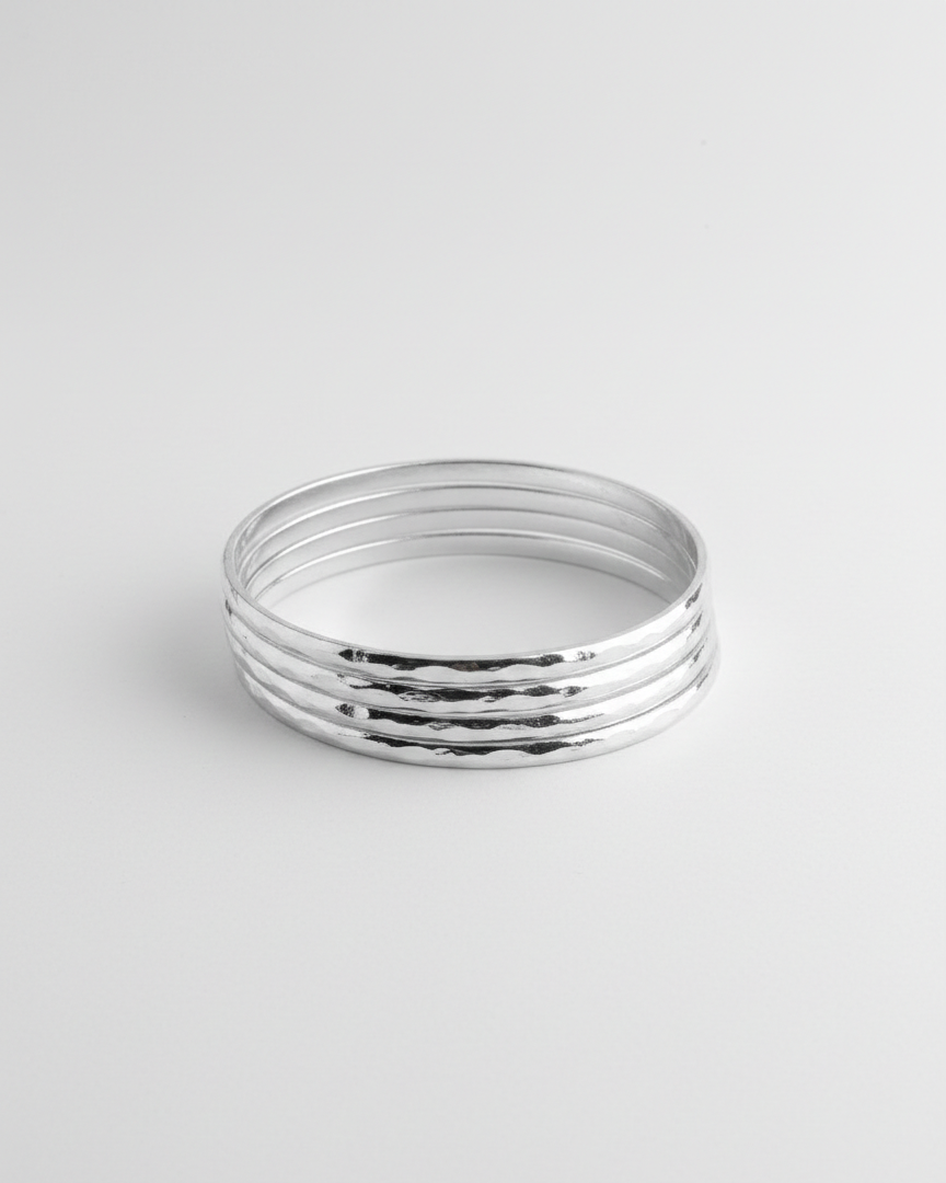 Round Sterling Silver Bangles