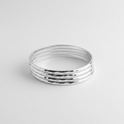 Round Sterling Silver Bangles