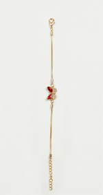 Red Butterfly Golden Toned Bracelets