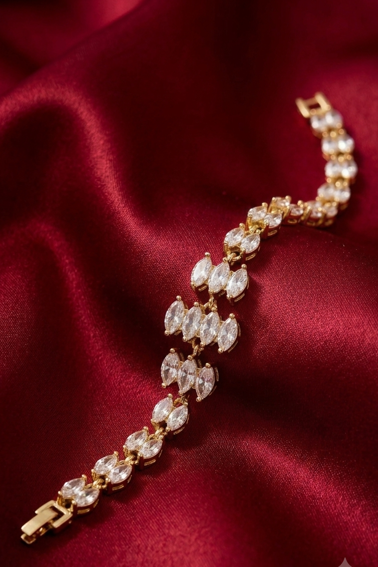 Marquise Crystal Cascade Bracelet