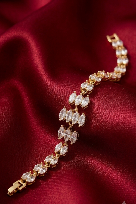 Marquise Crystal Cascade Bracelet