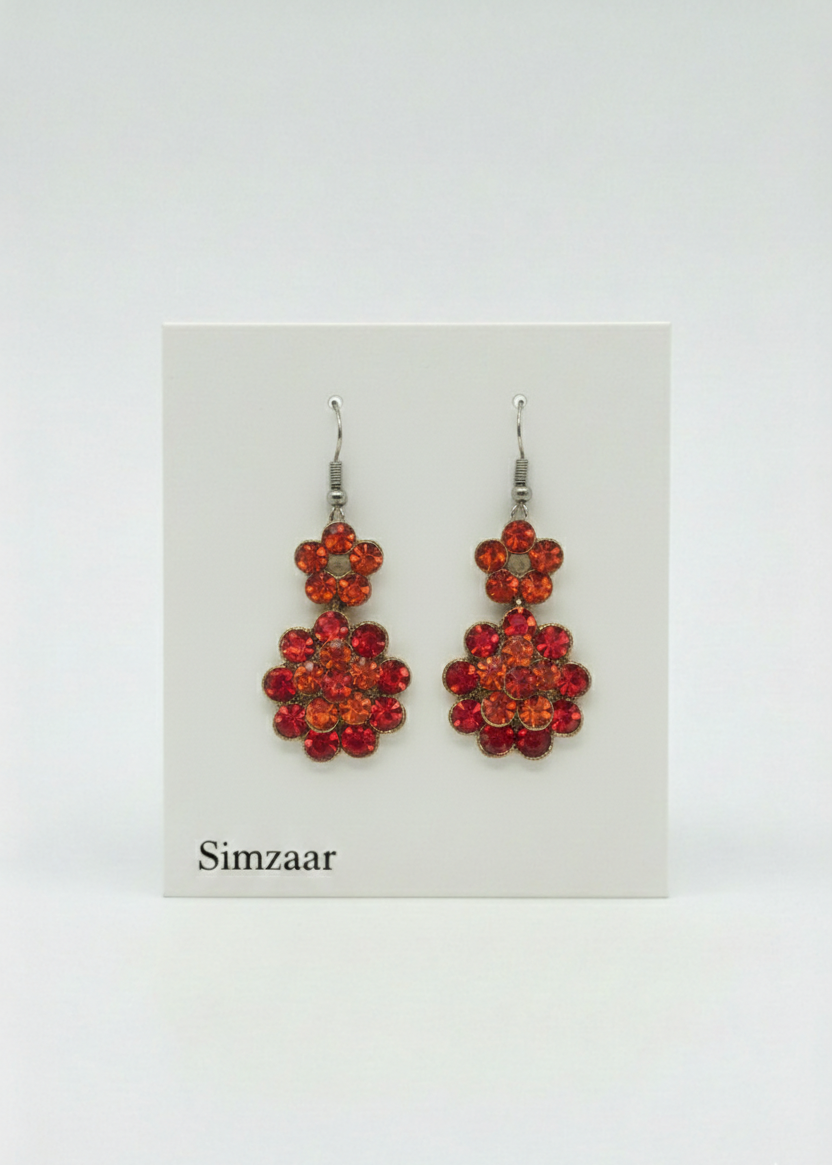 Rhinestons Flower Earing