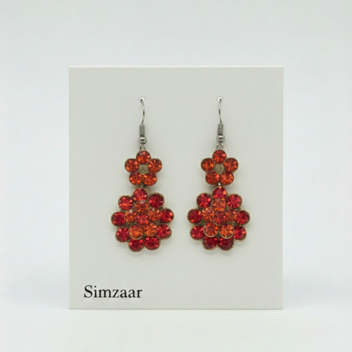 Rhinestons Flower Earing