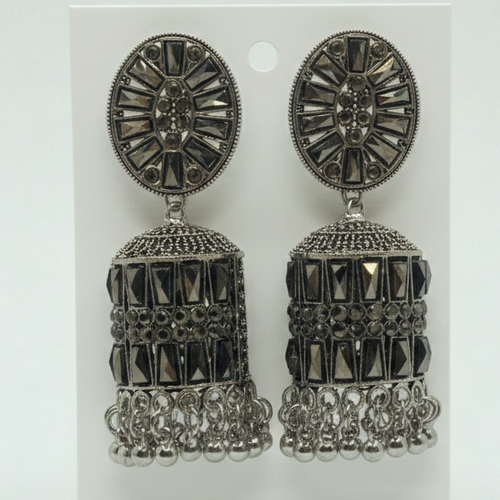 Silver Antique Oxidized Earing