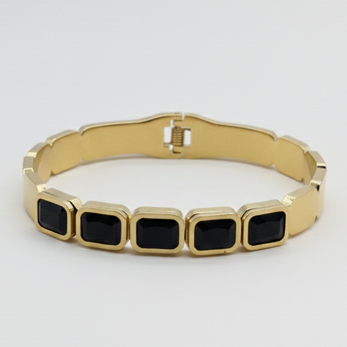 Emerald Black Bangle