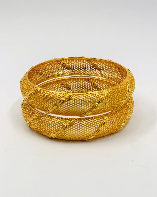 Elegant Golden Plated Bangles 02 pcs
