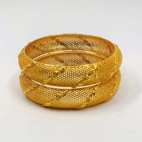 Elegant Golden Plated Bangles 02 pcs
