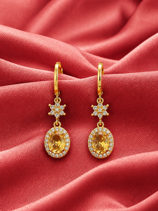 Rose Gold Cubic Zirconia Earrings