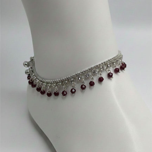 Rosary Style Beaded Pair Anklets