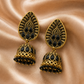 Royal Black Stone Jhumka Earrings