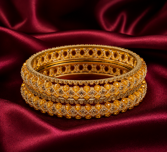 Amber Crystal Bangles