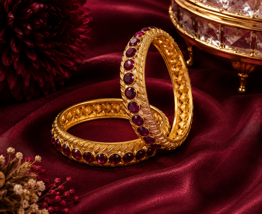 Ruby Glow Bangles
