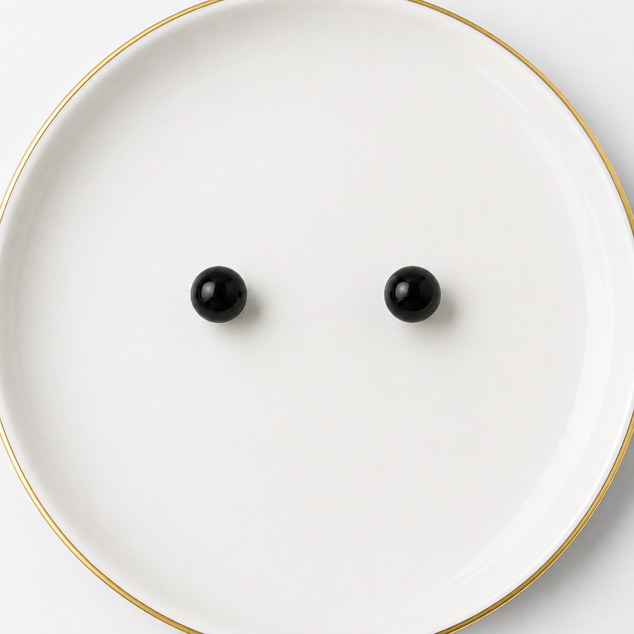 Classic Black Stud Earrings