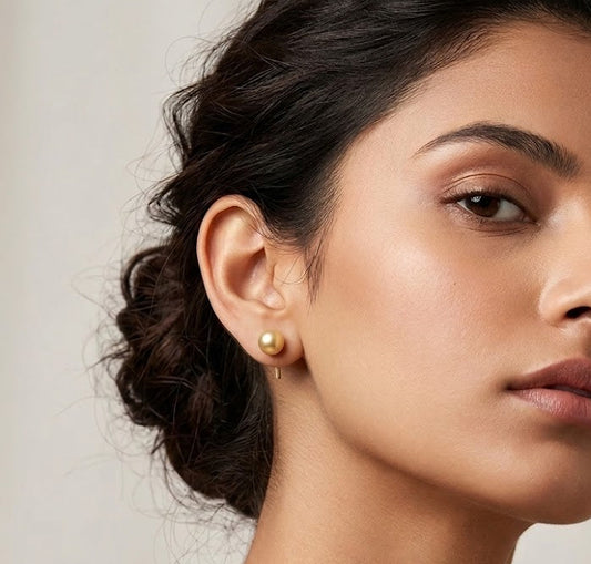 Matte Gold Ball Studs