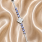 Lavender Clover Crystal Bracelet