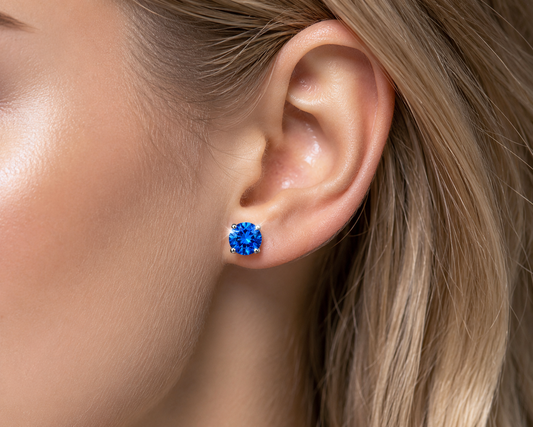 Sapphire Crystal Stud Earrings