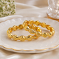 Segmented Gold Bangles