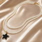 Elegant Pearl Star Pendant Necklace