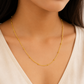 Gold-plated beaded neck chain