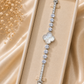 Lavender Clover Crystal Bracelet