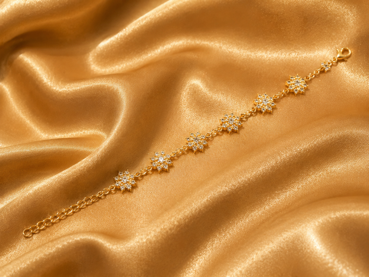 Golden Snowflake Sparkle Bracelet